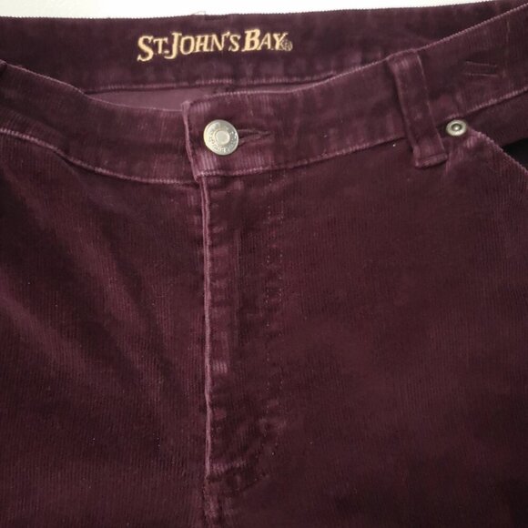 St John's Bay Ladies Size 12 Purple Bootcut Corduroy Pants - Picture 6 of 11